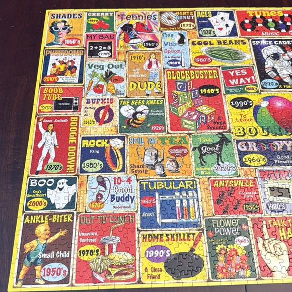 White mountain “Slang we used” puzzle 1000 pieces.  Complete with poster. - Picture 5 of 7